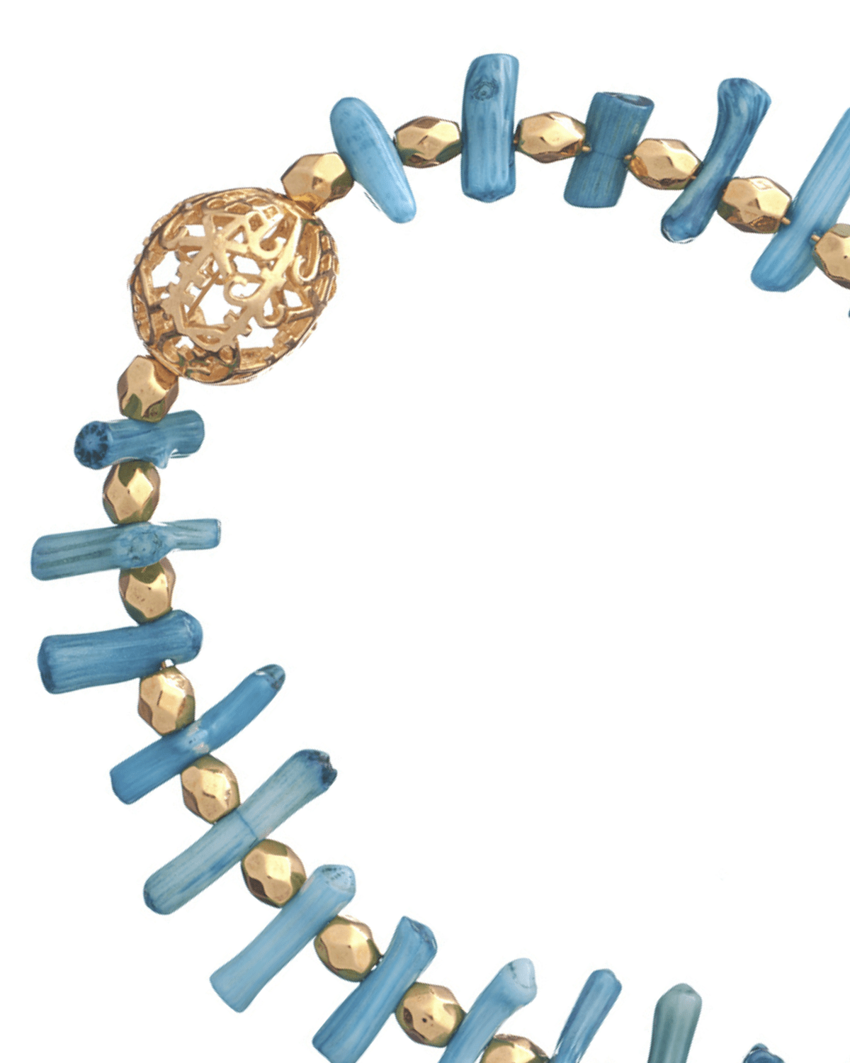 Turquoise Branch Coral Bracelet Close Up Turquoise Coral Bracelet - Unique Handmade Jewelry