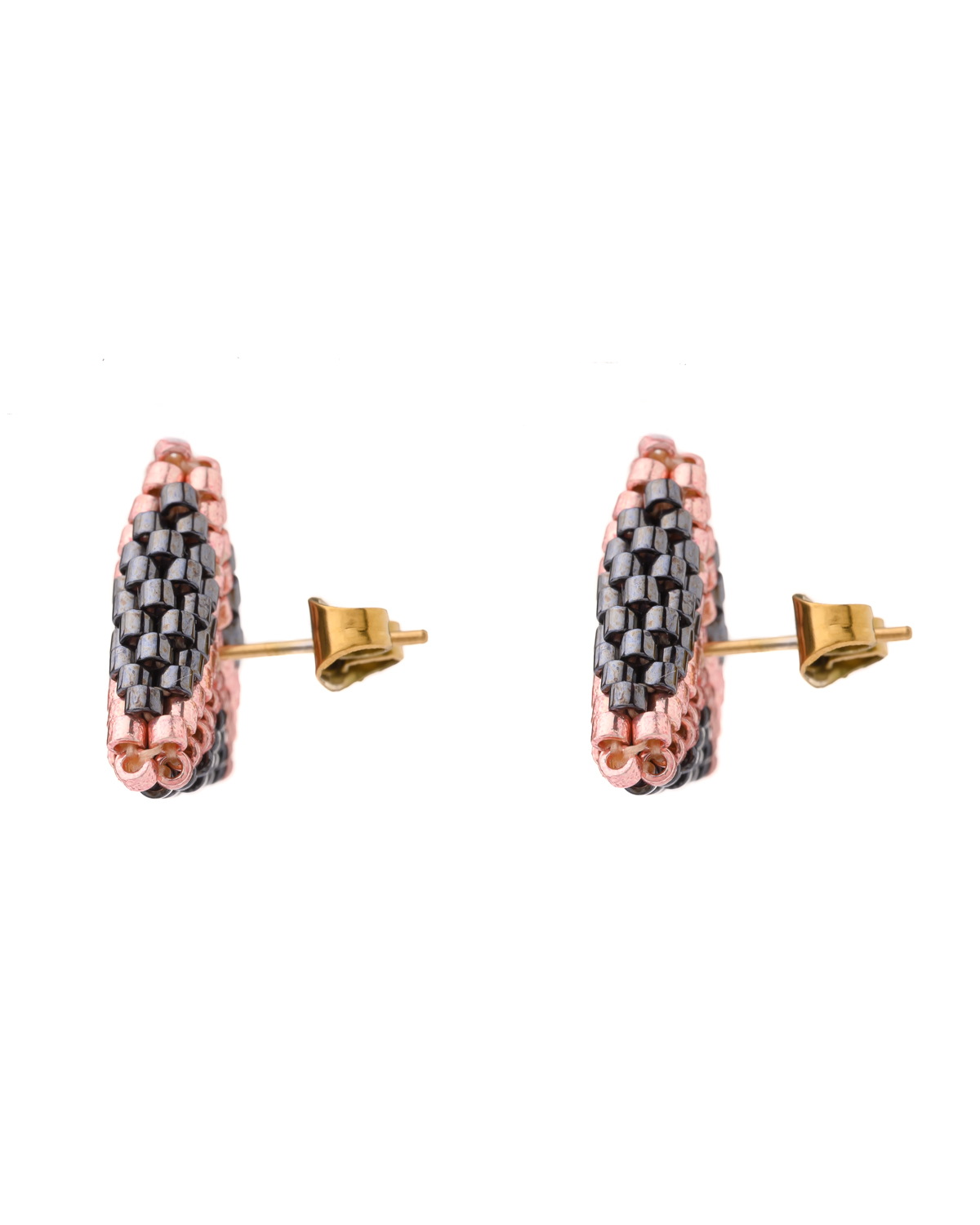 LPA_2103-Edit Triangle Miyuki Leverback Earrings Rose and Black