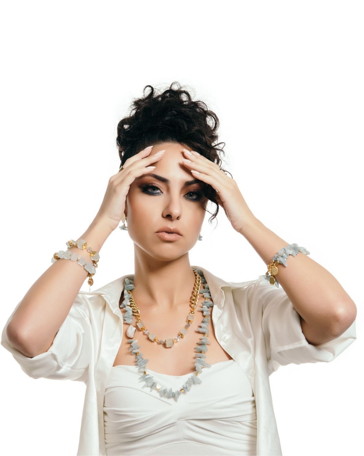 Aquamarine Jewelry Set Aquamarine Jewelry Set - Elegant Accessories