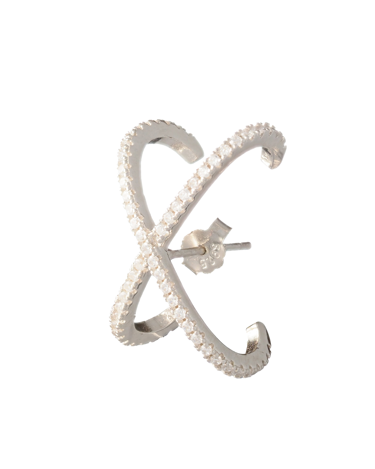 U25m27757 The Gem Stories Ear Hug X Rhodium Plated