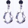 Crystal Long Earrings with Geometric Design