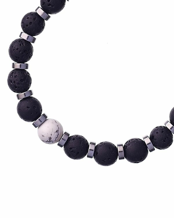Men Black Lava Bracelet