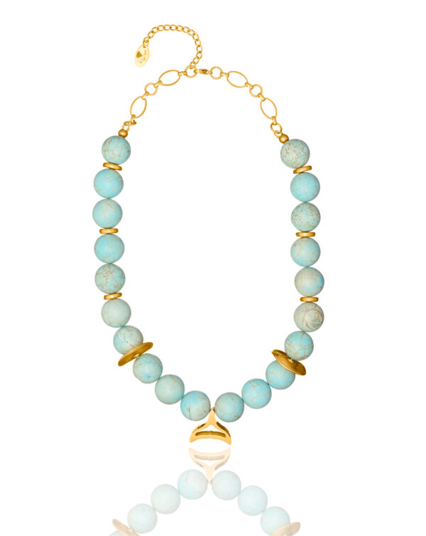 Dynamic Turquoise Necklace with Sterling Silver Accents