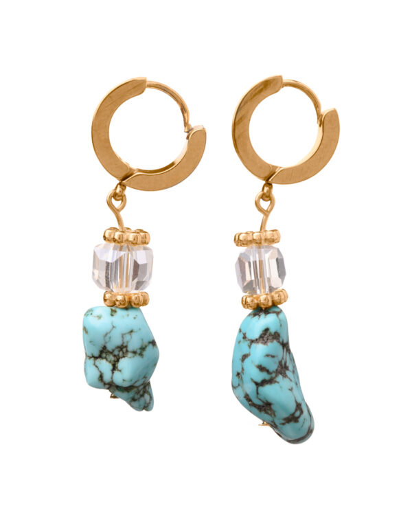 Turquoise with Crystal Earrings