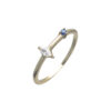 75ww6262 Simple 925 Sterling Silver Ring–gold Plated