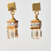 Golden Shadow Cube Earrings