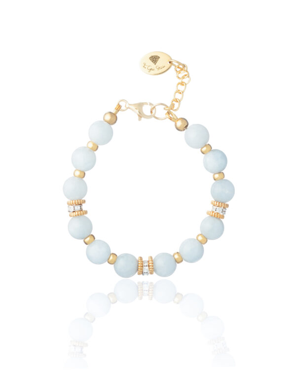 Aquamarine Beaded Bracelet - Stylish Accessory