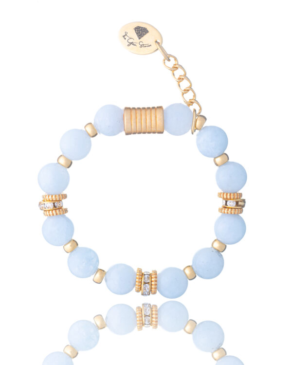 Aquamarine Beaded Bracelet - Timeless Beauty