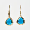 Montana Crystal Earrings with Textured Gold Frame