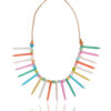 Colourful howlite sticks necklace with vibrant multicolored beads.