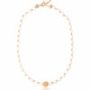 White Coral Necklace With Filigree Element in elegant design