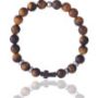 Men Tiger Eye Bracelet with Cross Element