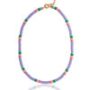 Purple surf necklace on display