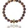 Men's Tiger Eye Bracelet with Spiderman Element