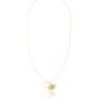Gold double eye necklace with delicate chain and two eye-shaped pendants