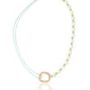 Twin Light Green Necklace - Elegant Green Gemstone Jewelry