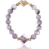 Amethyst Bracelet with Gold Elements