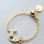Srd15768 The Gem Stories Chain Free Size Rings Moon