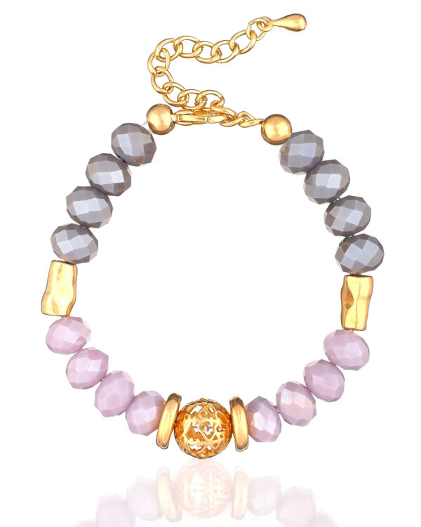 Crystal Bracelet with Filigree Element - Elegant Jewelry