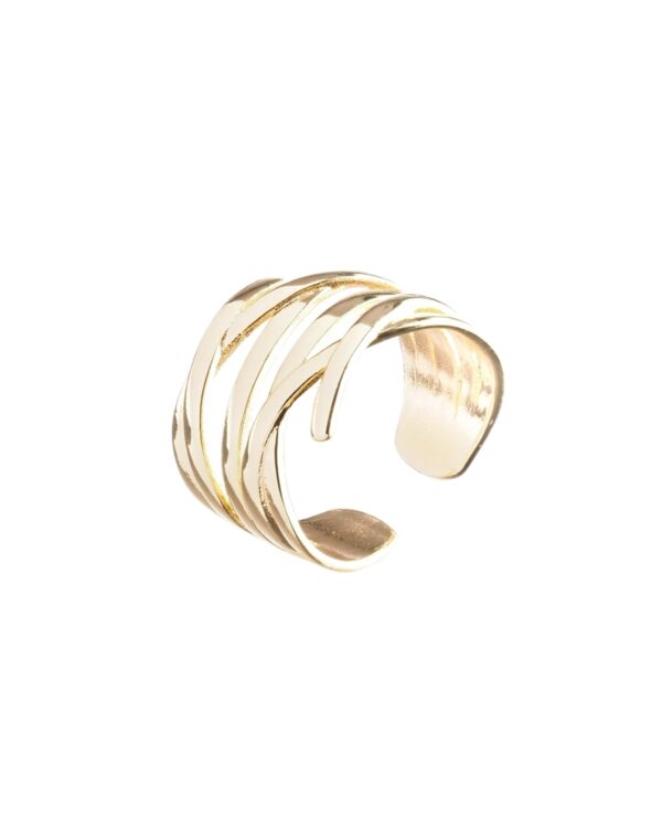 933l34065 The Gem Stories 925 Sterling Silver Ring–24k Gold Plated