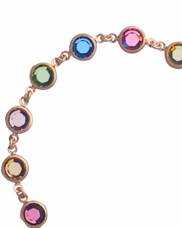 Multicolor Crystal Rose Gold Allover Bracelet