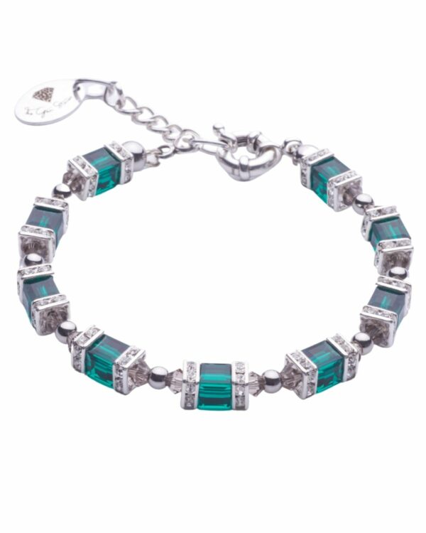 Swarovski Allover Emerald Bracelet - Sparkling Green Gemstone Jewelry