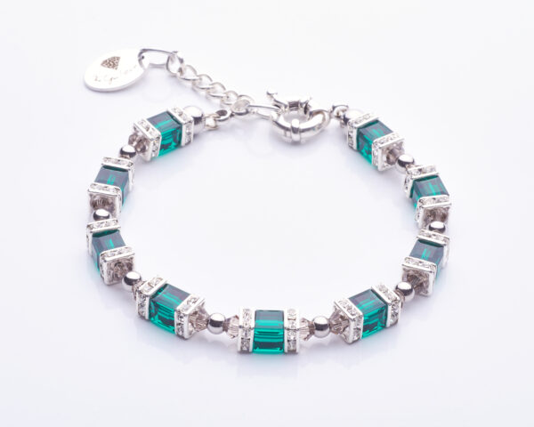 Swarovski Allover Emerald Bracelet - Luxurious Green Crystal Jewelry Piece