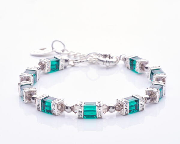 Swarovski Allover Emerald Bracelet - Green Gemstone Fashion Accessory