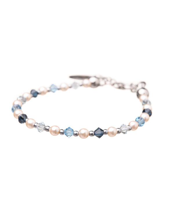 Elegant Crystal and Pearls in Blue Tones