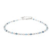 Elegant Crystal and Pearls Necklace in Blue Tones