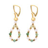 A5c54843 The Gem Stories Crystal And Pearls Earrings Green Tones 2