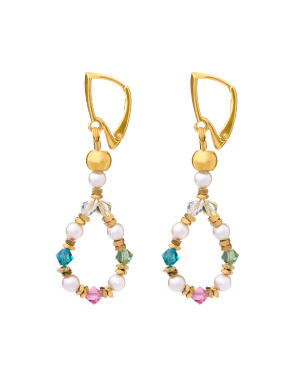A5c54844 The Gem Stories Crystal And Pearls Earrings Multicolor 2