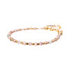 Elegant crystal and pearls bracelet in rose tones