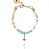 Elegant jade bracelet with fortune element charm