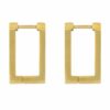 C11239671 The Gem Stories Rectangle Earrings Stainless Steal Gold Plated