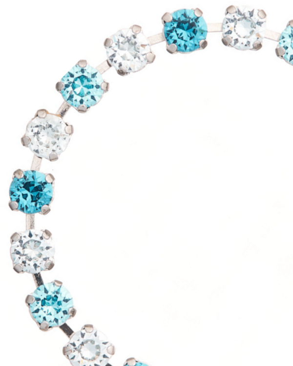 Light blue crystal Cupchain Bracelet - Rhodium jewelry