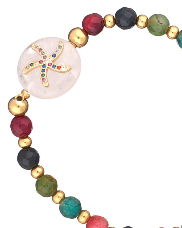 Multicolored Tourmaline Bracelet with Intricate Detailing