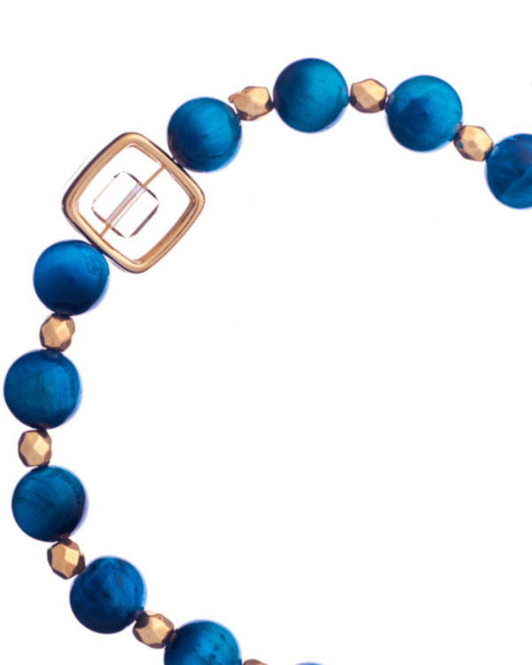 Blue Tiger Eye Bracelet - Stylish Elemental Accessory