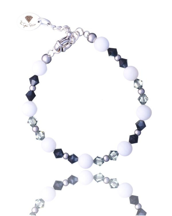 Coral Black with Crystals Bracelet - Elegant accessory