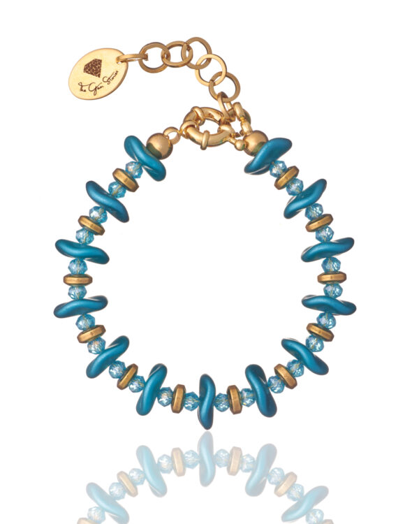 Handcrafted Pastel Emerald Ornela Ripple Bracelet - Elegant Jewelry Accessory