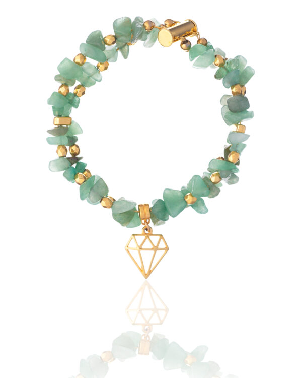 Double Aventurine Bracelet - Natural Stone Jewelry