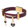 Heart Leather Bracelet - Captivating Locket Charm