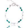 Coral Emerald Swarovski Crystal Bracelet - Exquisite jewelry piece