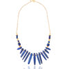 Lapis Lazuli Sticks Necklace with Gold Accents