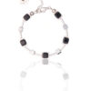 Jet and Hematite Bracelet - Elegant Stone Jewelry
