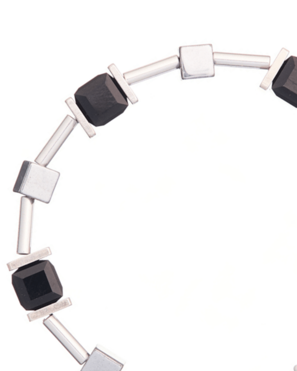 Jet and Hematite Bracelet - Handcrafted Gemstone Accessor