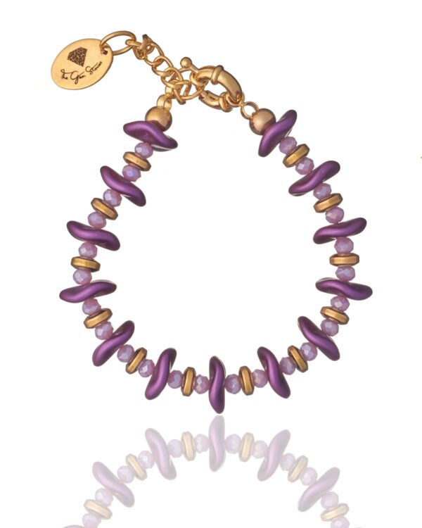 Pastel Bordeaux Ornela Ripple Bracelet - Elegant wrist accessory