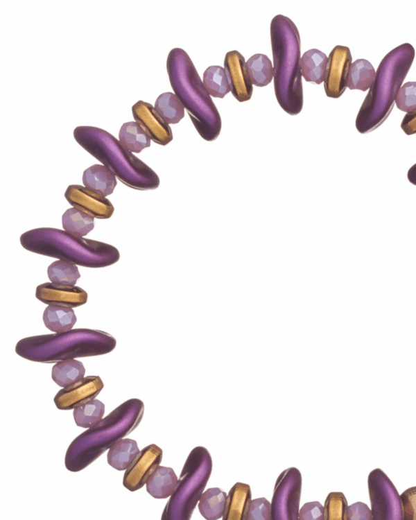 Pastel Bordeaux Ornela Ripple Bracelet - Fashionable wristwear
