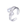Three Layer Zircon Opening Stacking Ring - Stunning jewelry piece for elegant accessorizing