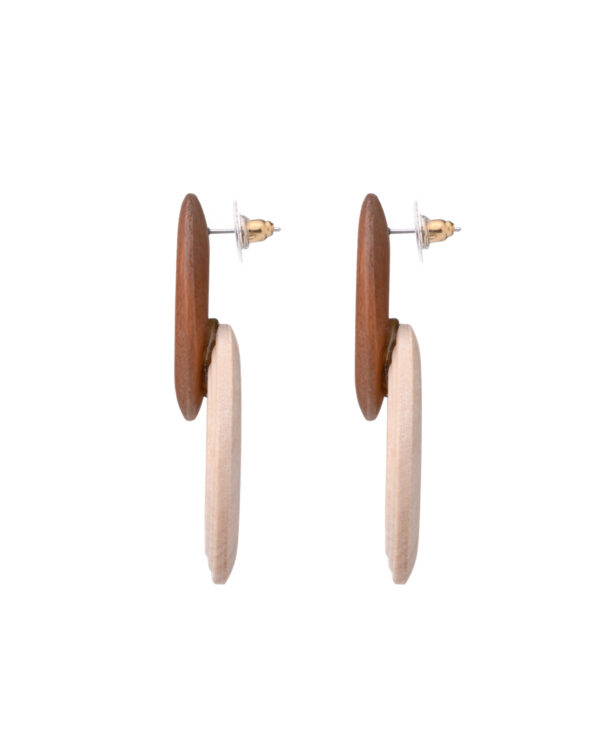 Wooden circle earrings